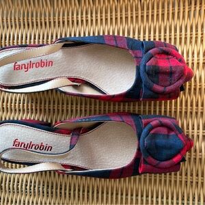 Tartan low pumps.